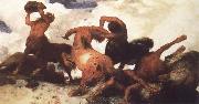 Arnold Bocklin Centaur Fight painting